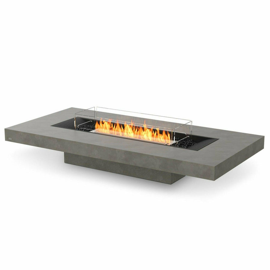 EcoSmart Fire - Gin 90"(Low) Rectangular Concrete Fire Pit Table - Fire Pit Stock
