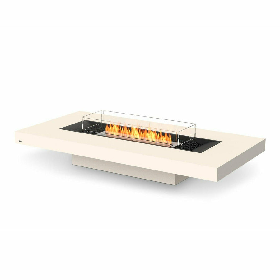 EcoSmart Fire - Gin 90"(Low) Rectangular Concrete Fire Pit Table - Fire Pit Stock