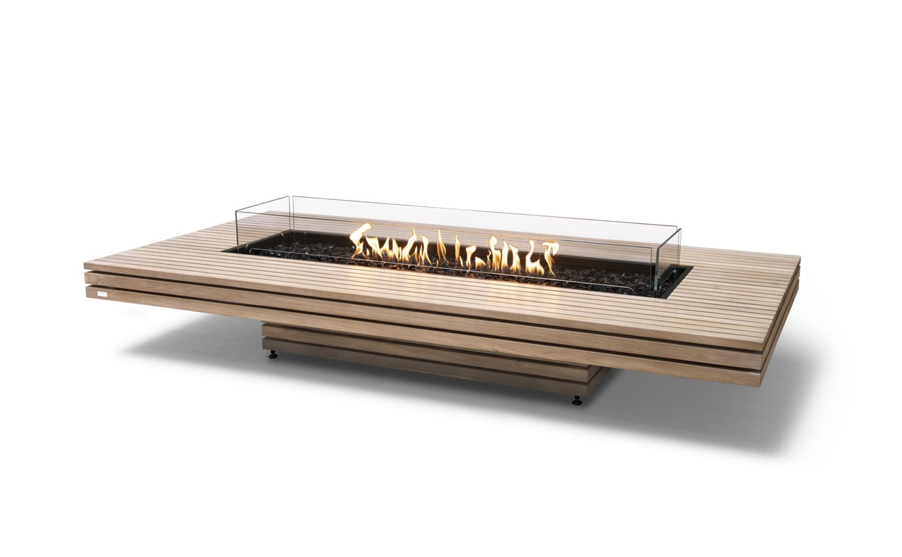 EcoSmart Fire - Gin 90"(Low) Rectangular Concrete Fire Pit Table - Fire Pit Stock