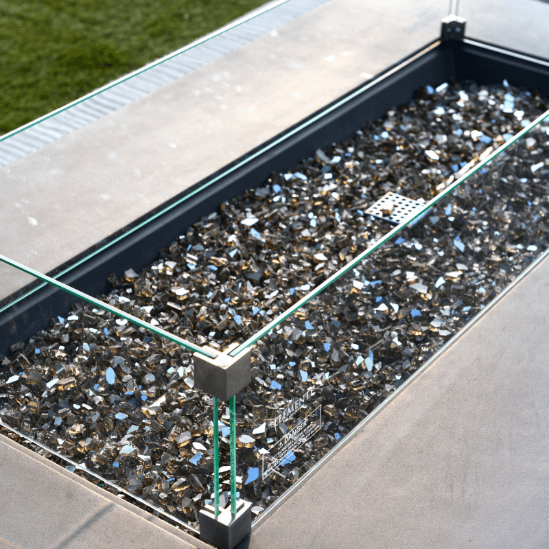 Elementi Plus - Cape Town Rectangular Concrete Fire Pit Table - OFG410SL - Fire Pit Stock