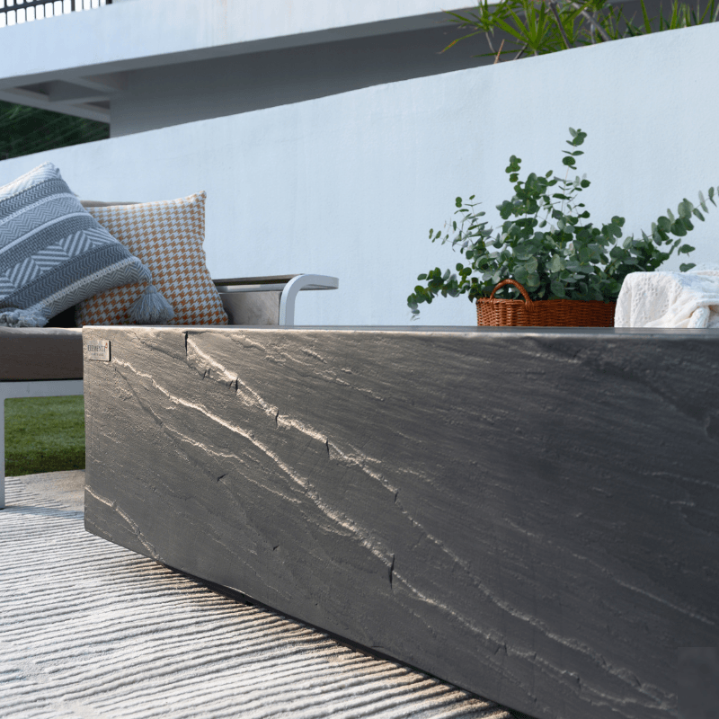 Elementi Plus - Cape Town Rectangular Concrete Fire Pit Table - OFG410SL - Fire Pit Stock