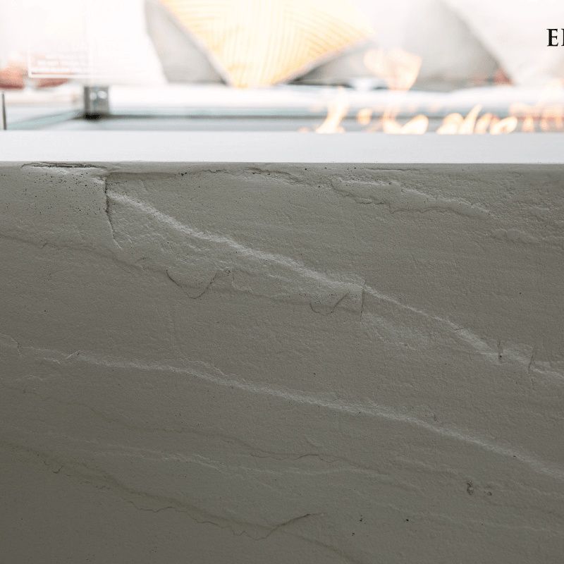 Elementi Plus - Meteora Rectangular Concrete Fire Pit Table - OFG410SG - Fire Pit Stock