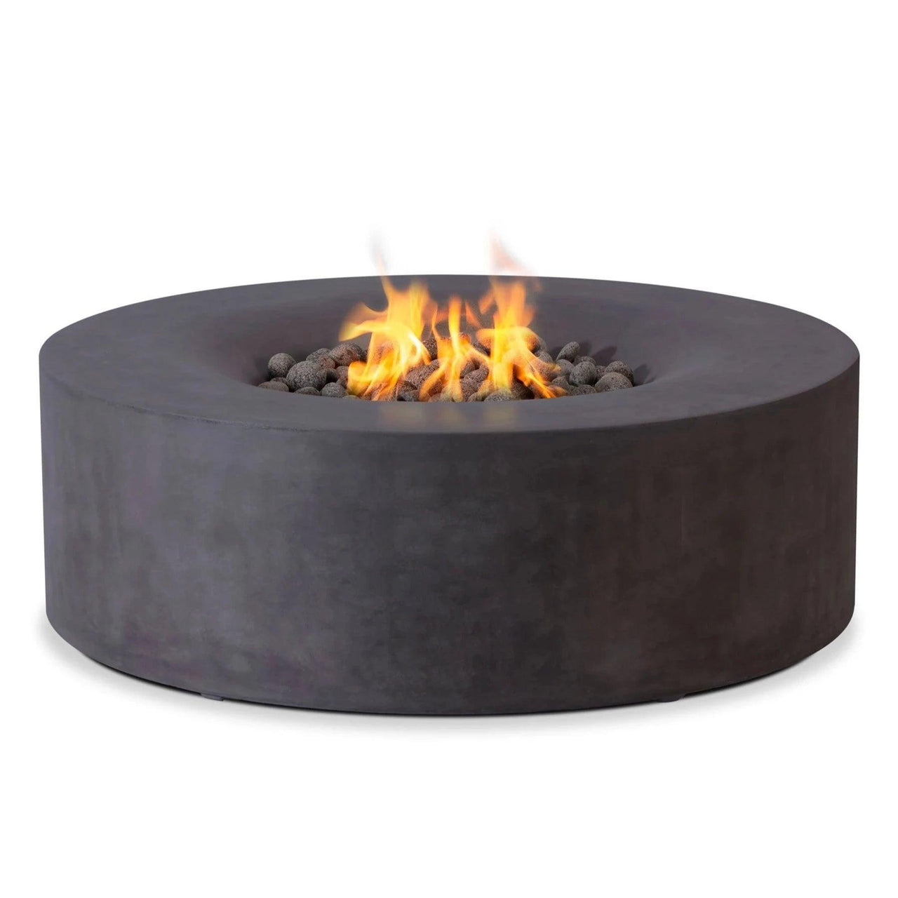 PyroMania Fire - Avalon Round Concrete Fire Pit Table - Fire Pit Stock