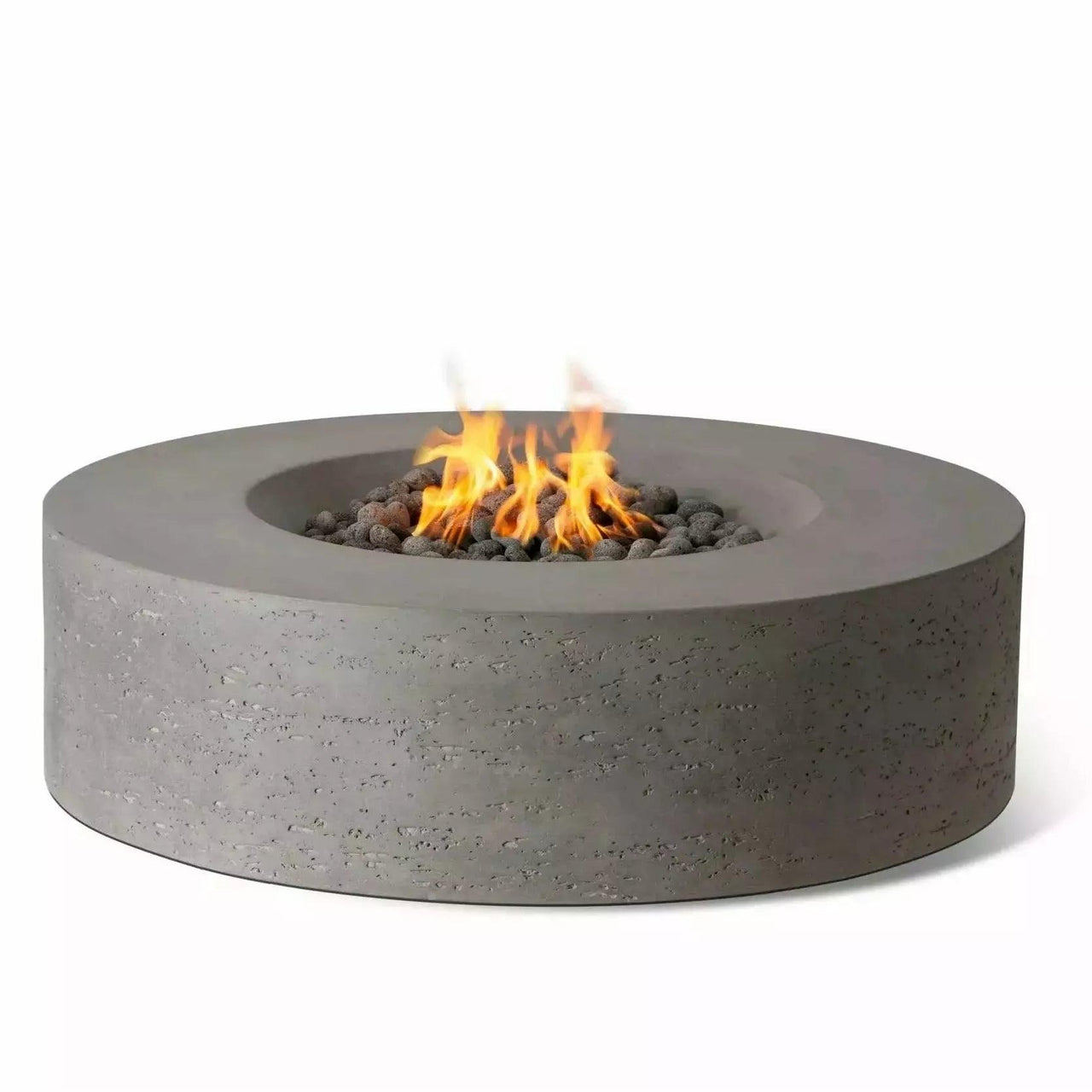 PyroMania Fire - Genesis Round Concrete Fire Pit Table - Fire Pit Stock