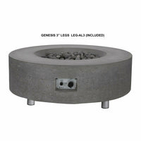 Thumbnail for PyroMania Fire - Genesis Round Concrete Fire Pit Table - Fire Pit Stock