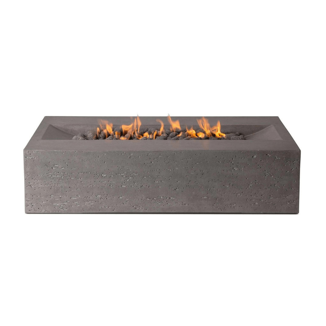 PyroMania Fire - Millenia Rectangle Concrete Fire Pit Table - Fire Pit Stock