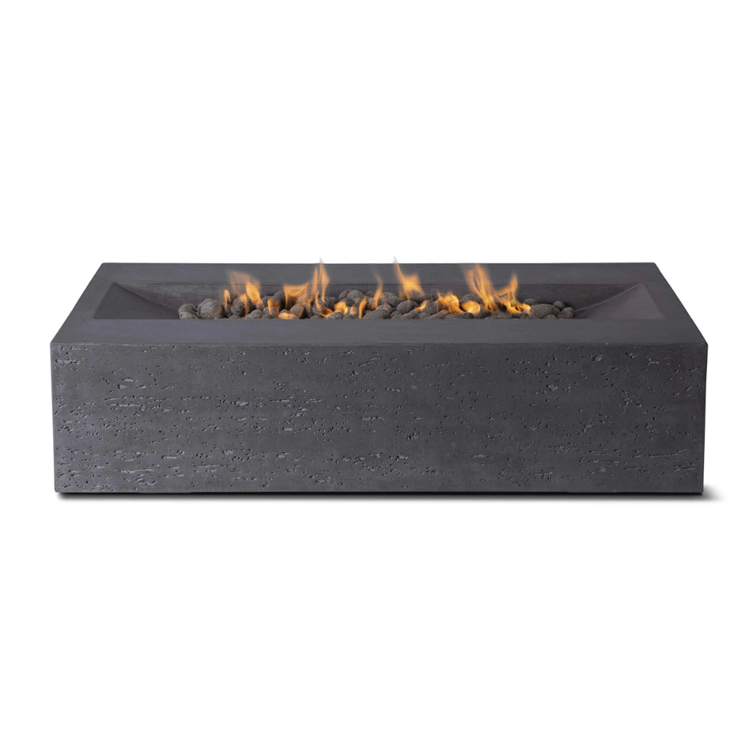 PyroMania Fire - Millenia Rectangle Concrete Fire Pit Table - Fire Pit Stock