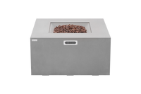 Thumbnail for Elementi - Rocky Square Concrete Fire Pit Table, Hidden Propane Storage OFG310