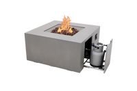 Thumbnail for Elementi - Rocky Square Concrete Fire Pit Table, Hidden Propane Storage OFG310