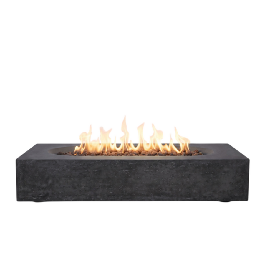 PyroMania Fire - Alchemy Rectangle Concrete Fire Pit Table