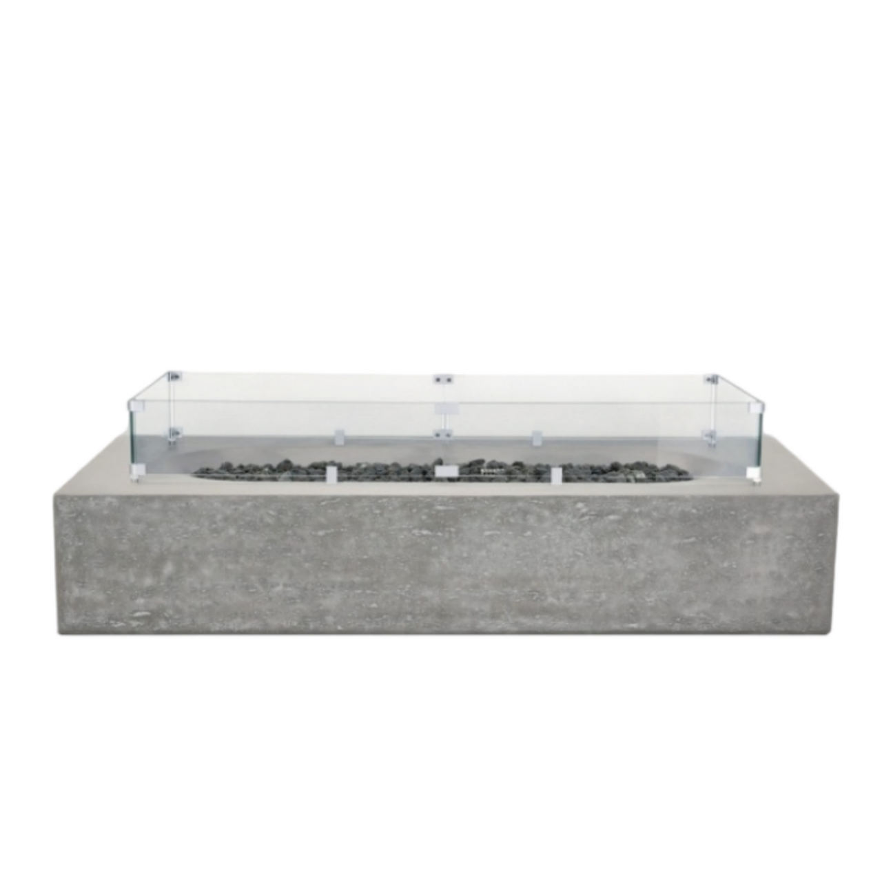 PyroMania Fire - Alchemy Rectangle Concrete Fire Pit Table