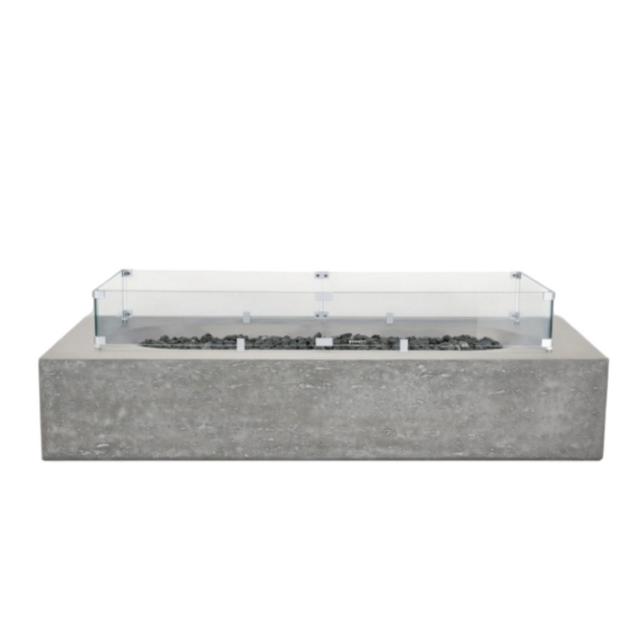 PyroMania Fire - Alchemy Rectangle Concrete Fire Pit Table