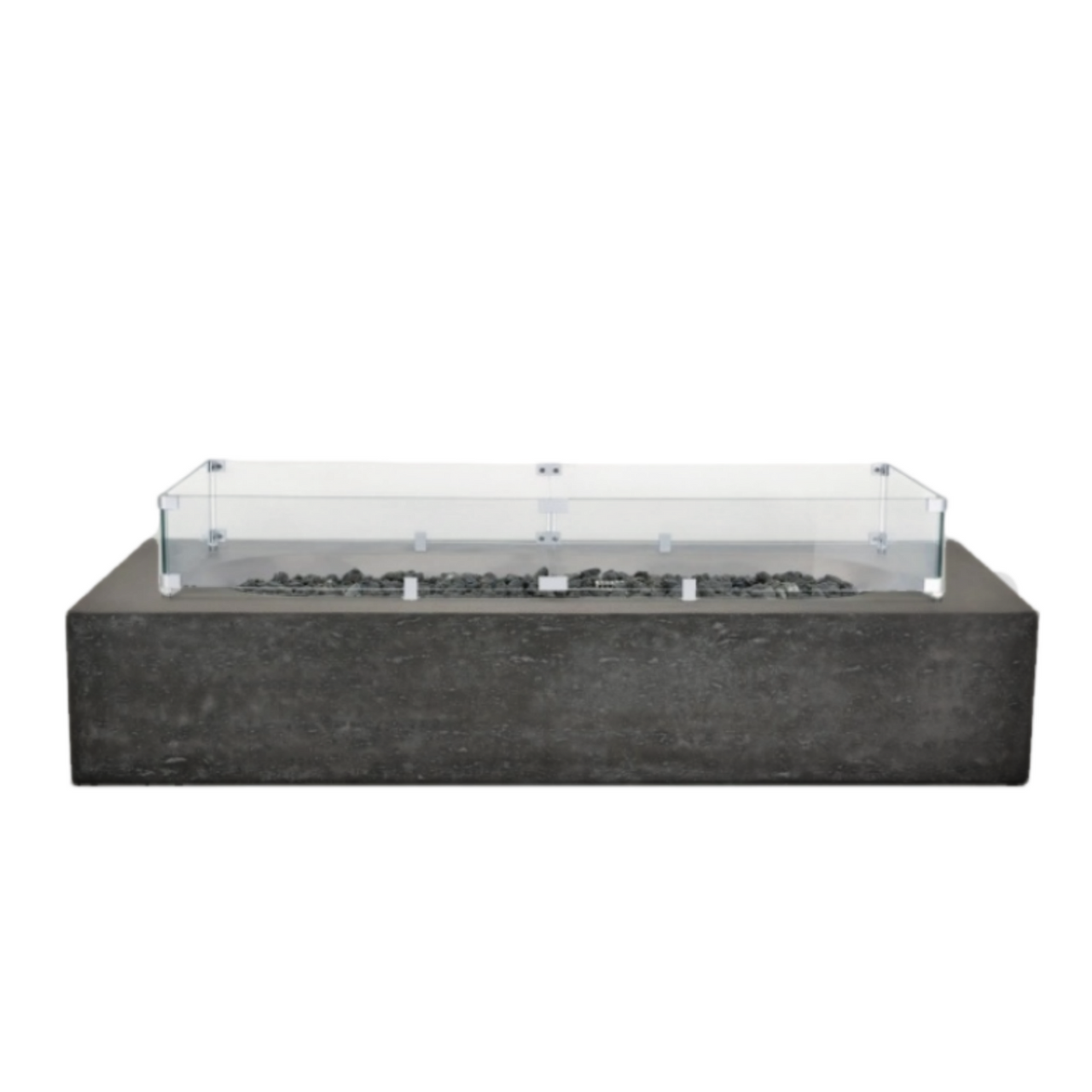 PyroMania Fire - Alchemy Rectangle Concrete Fire Pit Table