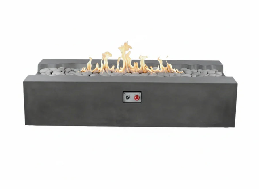PyroMania Fire - Arroyo Rectangle Concrete Fire Pit Table