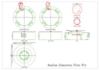 Thumbnail for PyroMania Fire - Avalon Round Concrete Fire Pit Table
