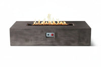 Thumbnail for PyroMania Fire - Brut 60 Rectangle Concrete Fire Pit Table