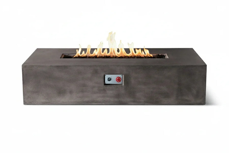 PyroMania Fire - Brut 60 Rectangle Concrete Fire Pit Table