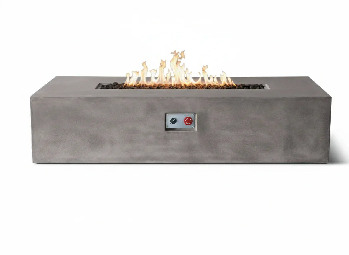 PyroMania Fire - Brut 60 Rectangle Concrete Fire Pit Table