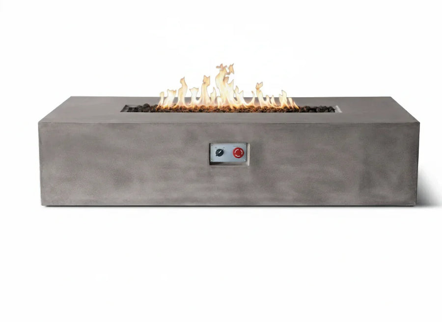 PyroMania Fire - Brut 60 Rectangle Concrete Fire Pit Table