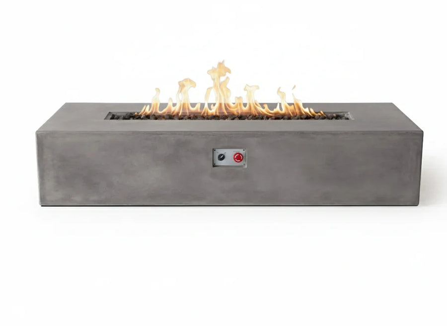 PyroMania Fire - Brut 72 Rectangle Concrete Fire Pit Table