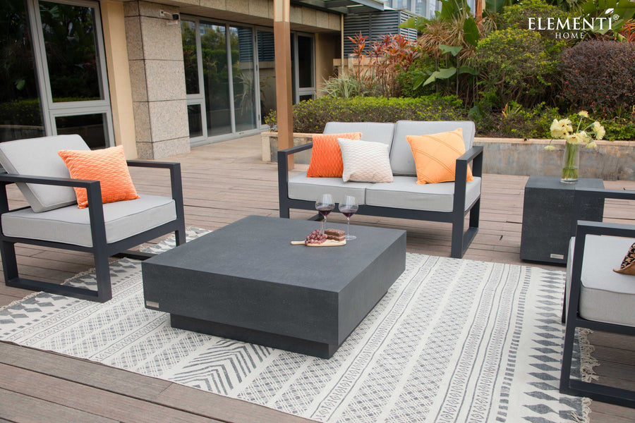 Elementi Home - Tevere 40" Square Concrete Coffee Table FCG01