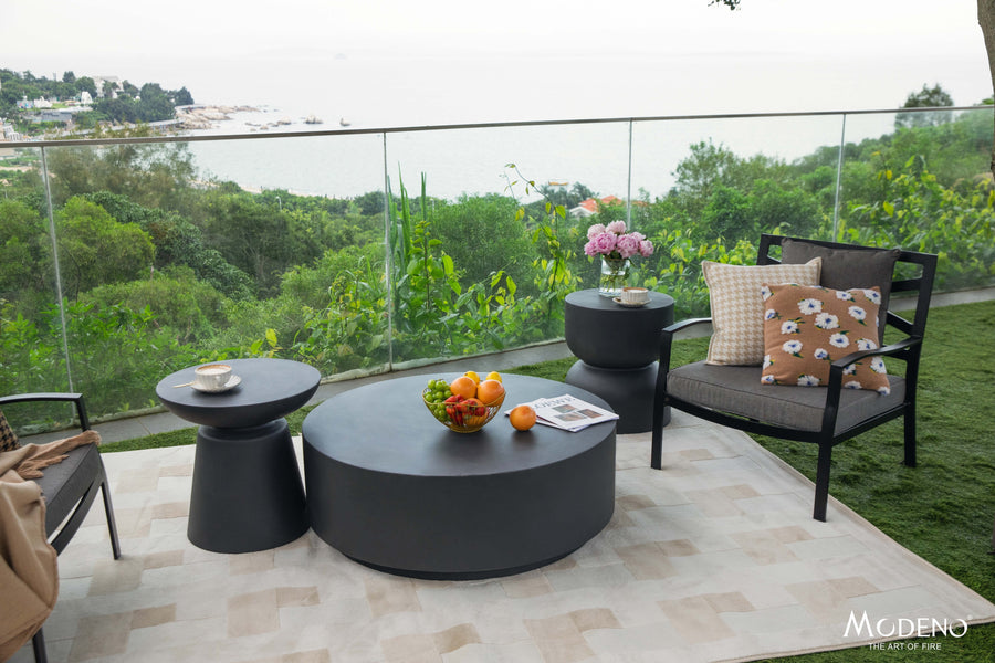 Elementi Home - Rome 40" Round Concrete Coffee Table FCG07