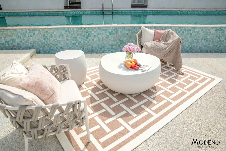 Elementi Home - Ikaria 42" Egg Shape Concrete Coffee Table FCG09