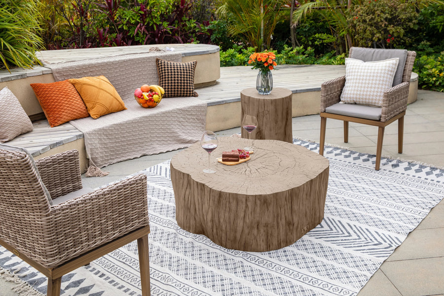 Elementi Home - Daintree 42" Stump Concrete Coffee Table FCG11