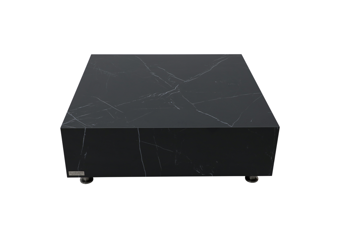 Elementi Home - Sofia 40" Square Porcelain Coffee Table FCP01-BB