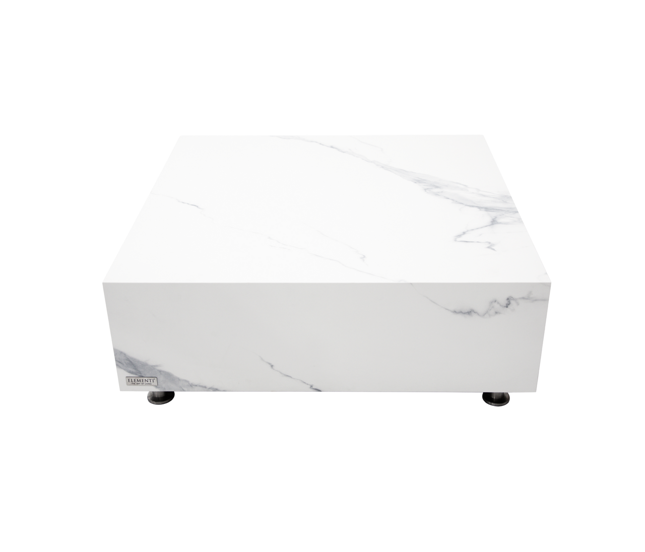 Elementi Home - Bianco 40" Square Porcelain Coffee Table FCP01-BW