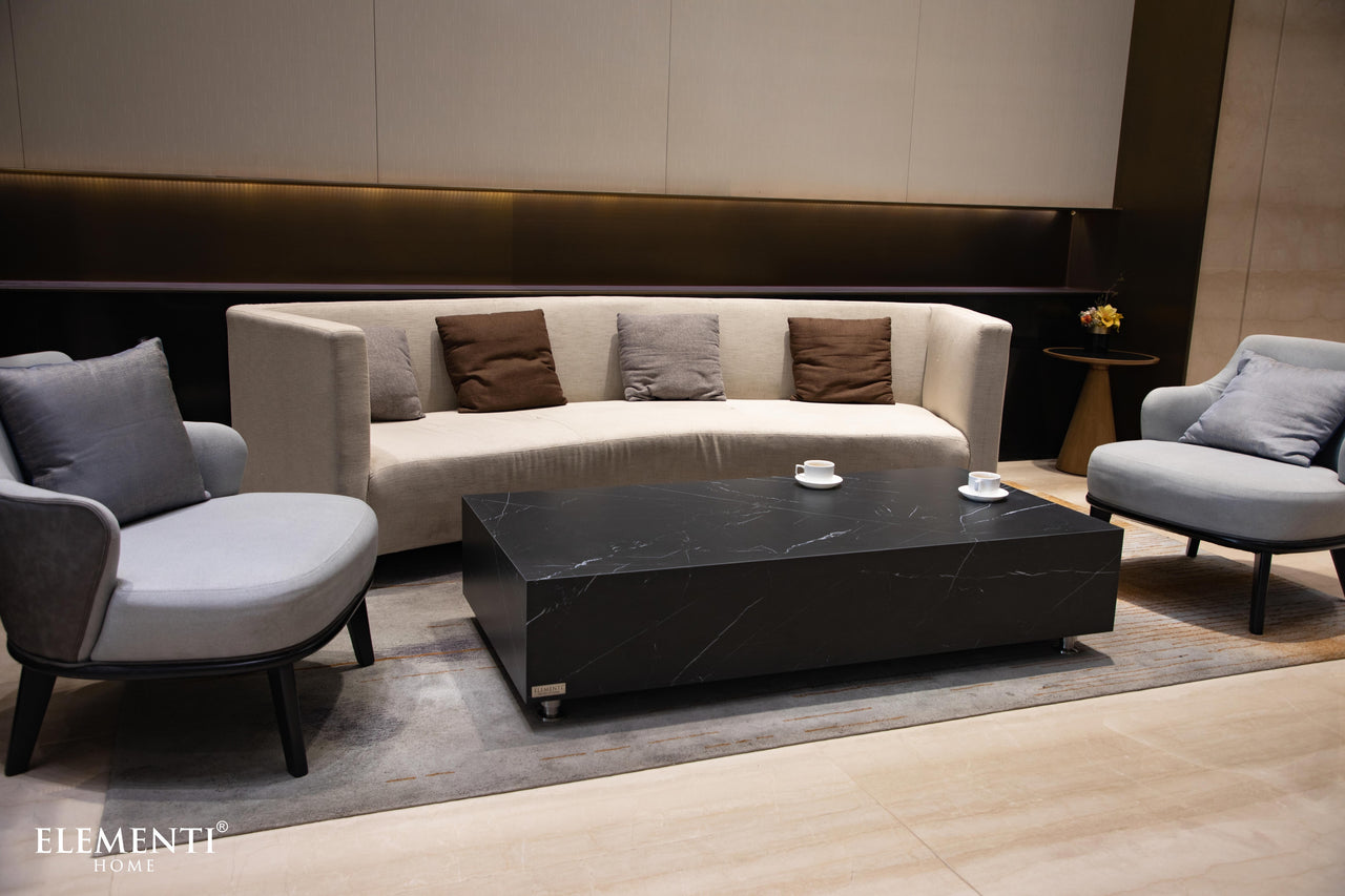 Elementi Home - Sofia 62" Rectangular Porcelain Coffee Table FCP02-BB