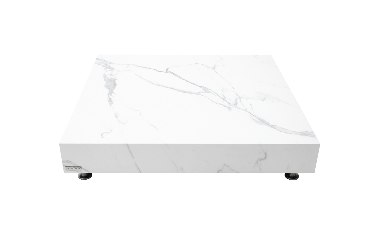 Elementi Home - Bianco 46" Square Porcelain Coffee Table FCP03-BW