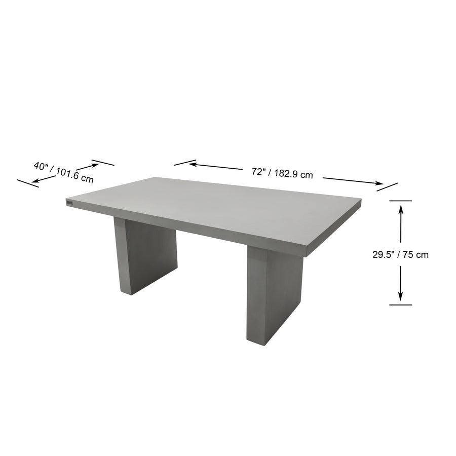 Elementi Home - Santiago Rectangular Dining Table FDG01-SG