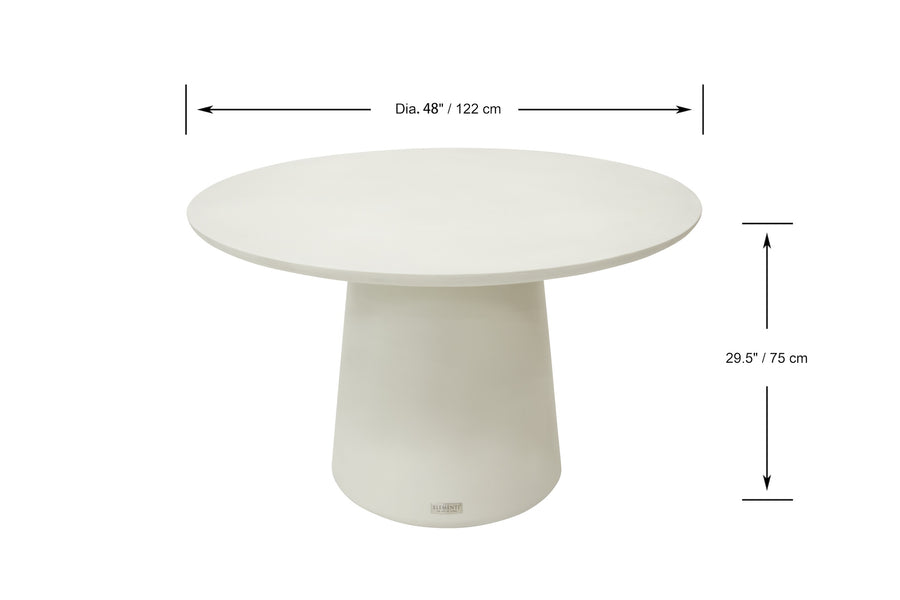 Elementi Home - Rio 48" Round Concrete Dining Table FDG02