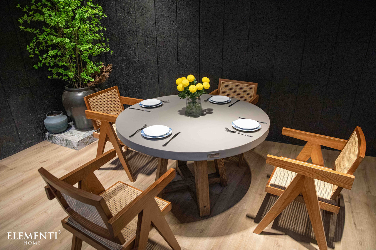 Elementi Home - Verona 48" Round Concrete Dining Table FDM02-SG