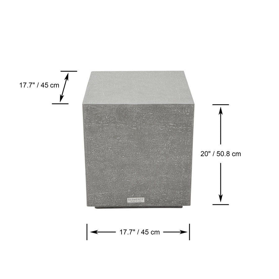 Elementi Home - Tevere 18" Square Concrete Side Table FEG01