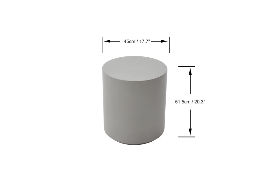 Elementi Home - Rome 18" Round Concrete Side Table FEG03
