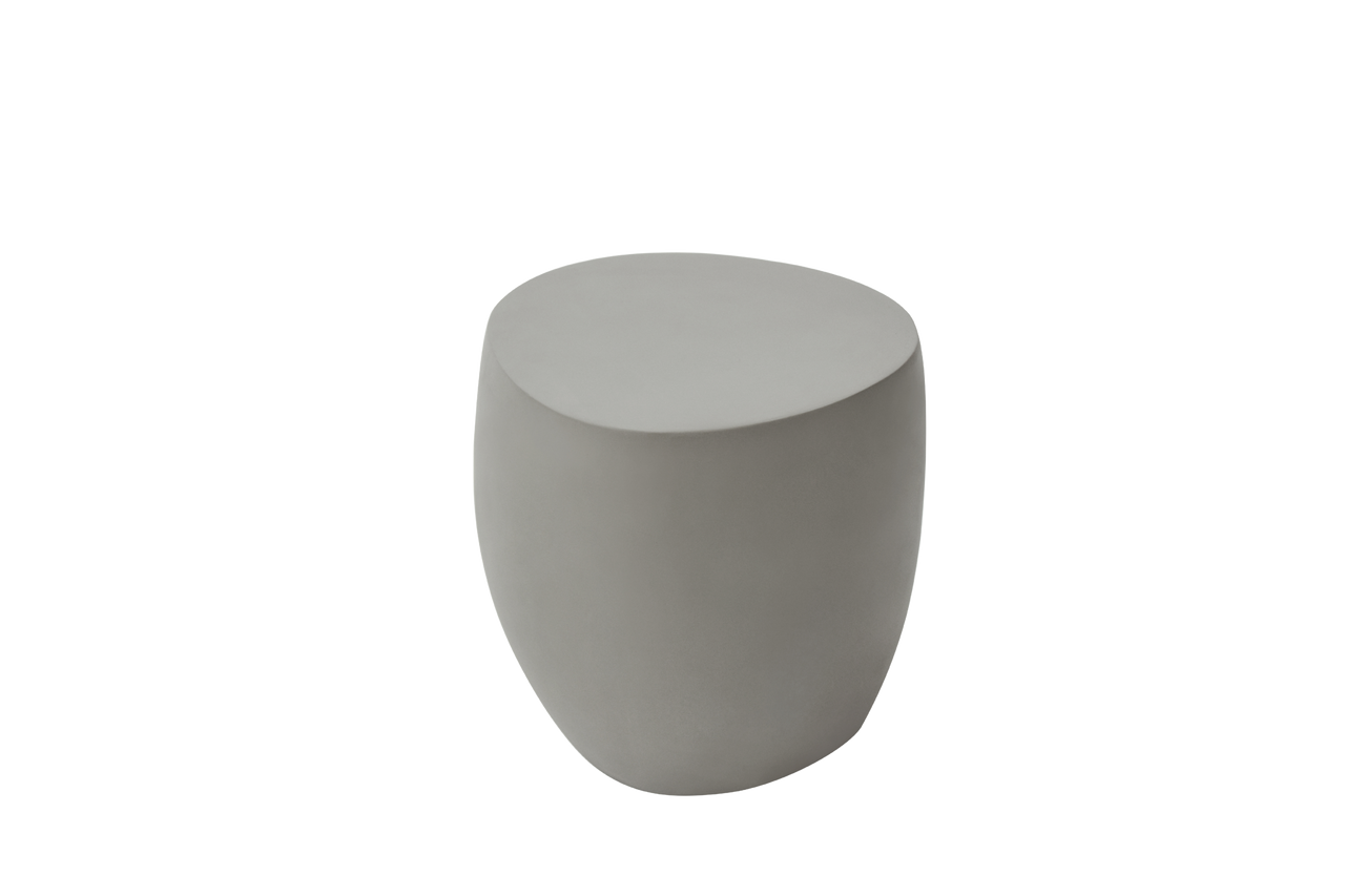 Elementi Home - Ikaria 19" Egg Shape Concrete Side Table FEG04