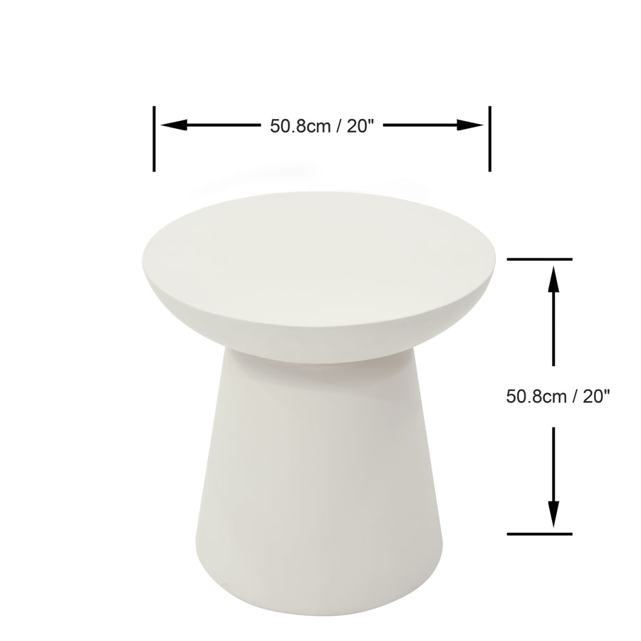 Elementi Home - Kylix 20" Round Concrete Side Table FEG06