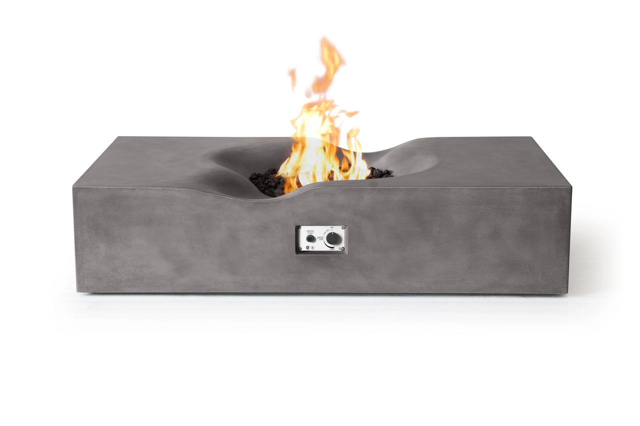 PyroMania Fire - Venice Rectangle Concrete Fire Pit Table