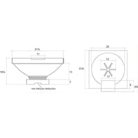Thumbnail for Prism Hardscapes - Ibiza Round Concrete Fire and Water Bowl w/ Electronic Ignition - Fire Pit Stock