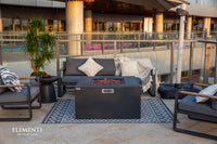 Thumbnail for Elementi - Rocky Square Concrete Fire Pit Table, Hidden Propane Storage OFG310