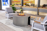 Thumbnail for Elementi - Pacaya Round Concreate Fire Pit Table, Hidden Propane Storage OFG311