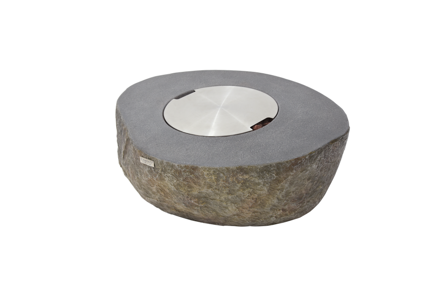 Elementi - Boulder Round Concrete Fire Pit Table OFG110