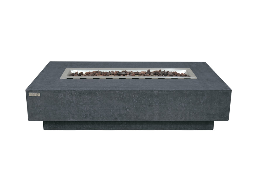 Elementi - Hampton Rectangle Concrete Fire Pit Table OFG139