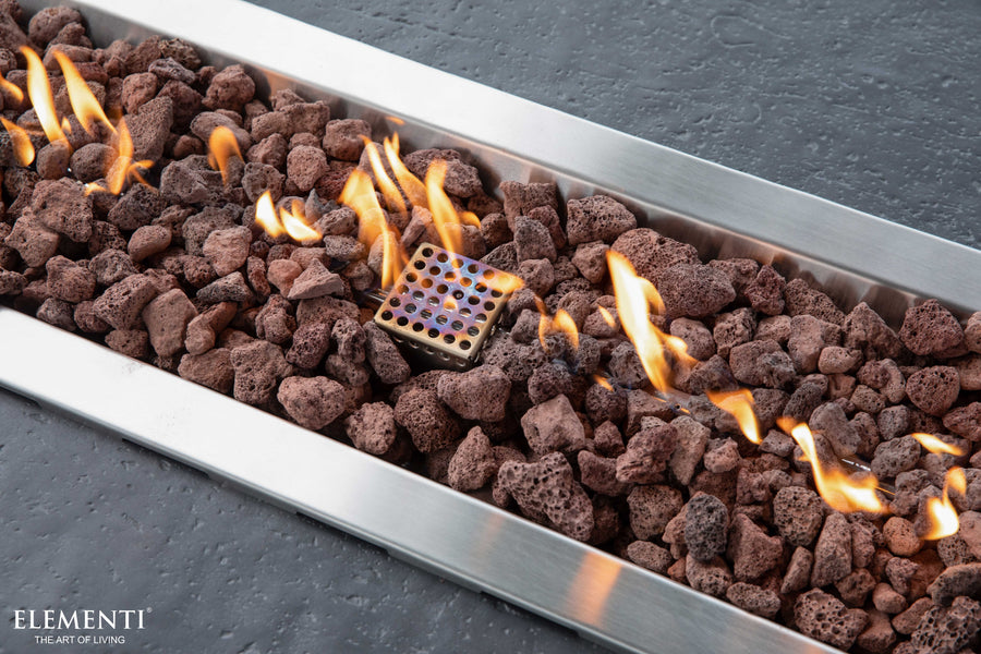 Elementi - Hampton Rectangle Concrete Fire Pit Table OFG139