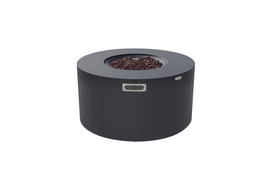 Elementi - Pacaya Round Concreate Fire Pit Table, Hidden Propane Storage OFG311