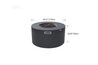 Thumbnail for Elementi - Pacaya Round Concreate Fire Pit Table, Hidden Propane Storage OFG311