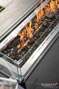 Thumbnail for Elementi Plus - Varna Marble Porcelain Rectangular Fire Pit Table - OFP121BB