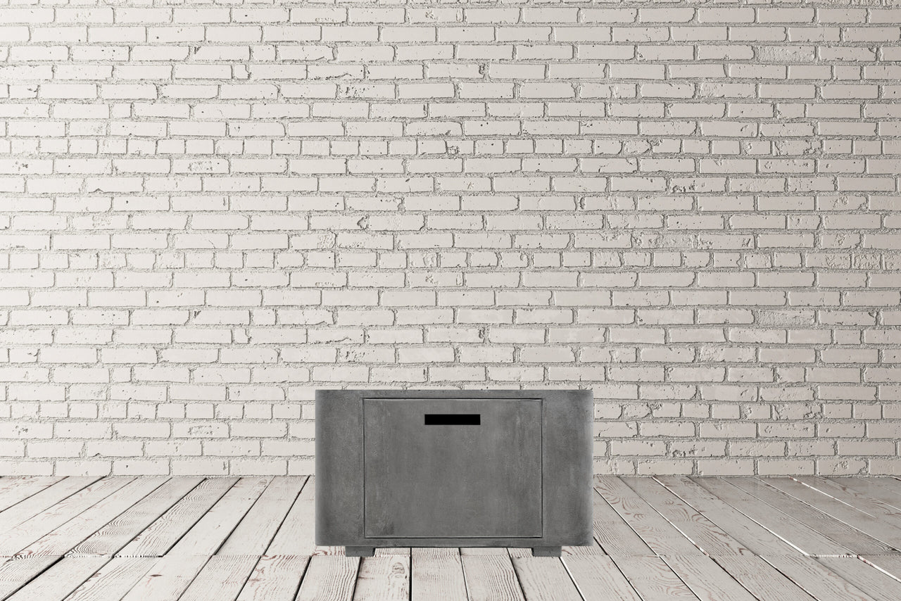 Prism Hardscapes - Porto Series 60 Rectangular Concrete Fire Table w/ Hidden Propane Storage